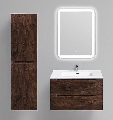 Шкаф пенал BelBagno Etna 40 L ETNA-1500-2A-SC-RW-P-L подвесной Rovere Moro