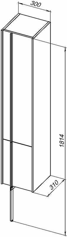 Шкаф пенал Allen Brau Reality 30 L 1.32002.PWM подвесной Папирус матовый, купить, цена, заказать, магазин, доставка, скидка, промокод, купить, цена, заказать, магазин, доставка, скидка, промокод
