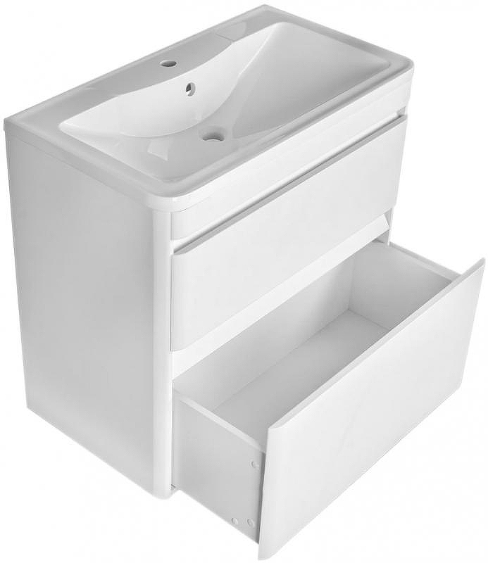 Тумба под раковину Style Line Атлантика Люкс Plus 80 СС-00000604 Белая, купить, цена, заказать, магазин, доставка, скидка, промокод, купить, цена, заказать, магазин, доставка, скидка, промокод