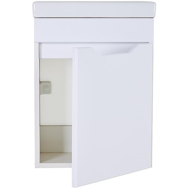 Тумба с раковиной Orange Мини 40 R Mini-40TUW+Ra подвесная Белая, купить, цена, заказать, магазин, доставка, скидка, промокод, купить, цена, заказать, магазин, доставка, скидка, промокод