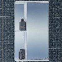 Зеркальный шкаф СанТа Ника 40 R 101081 Белый, купить, цена, заказать, магазин, доставка, скидка, промокод, купить, цена, заказать, магазин, доставка, скидка, промокод