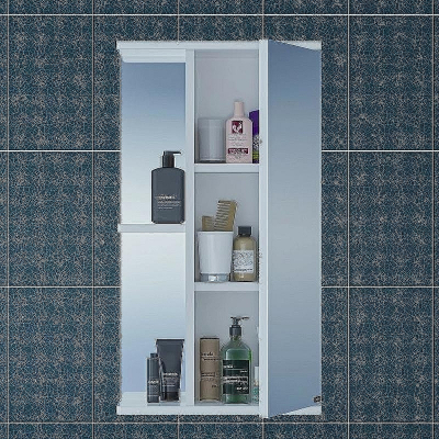 Зеркальный шкаф СанТа Ника 40 R 101081 Белый