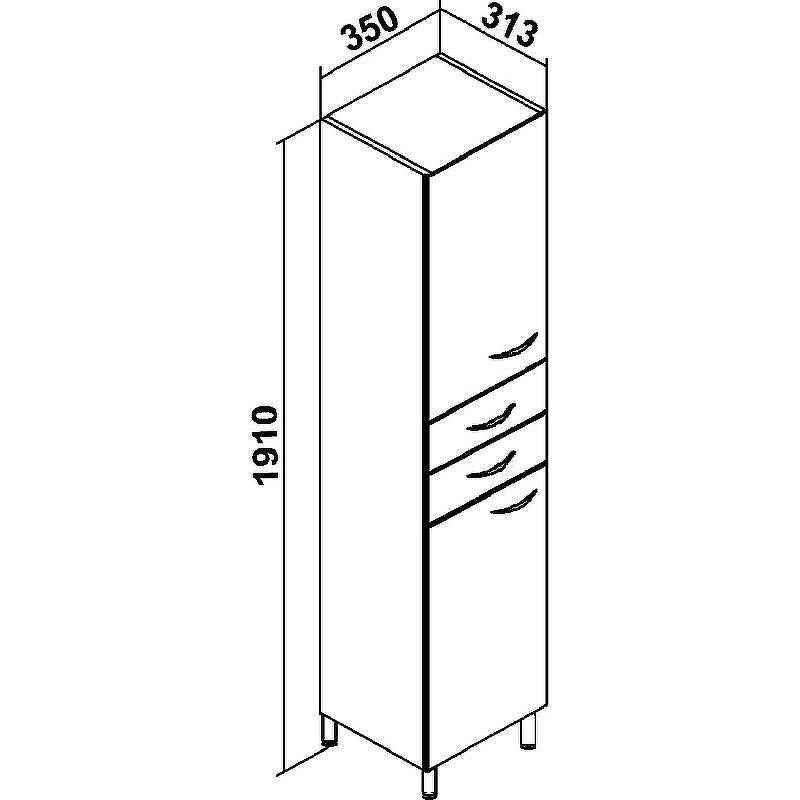 Шкаф пенал Runo Эконом 35 L 00000000127 Белый, купить, цена, заказать, магазин, доставка, скидка, промокод, купить, цена, заказать, магазин, доставка, скидка, промокод