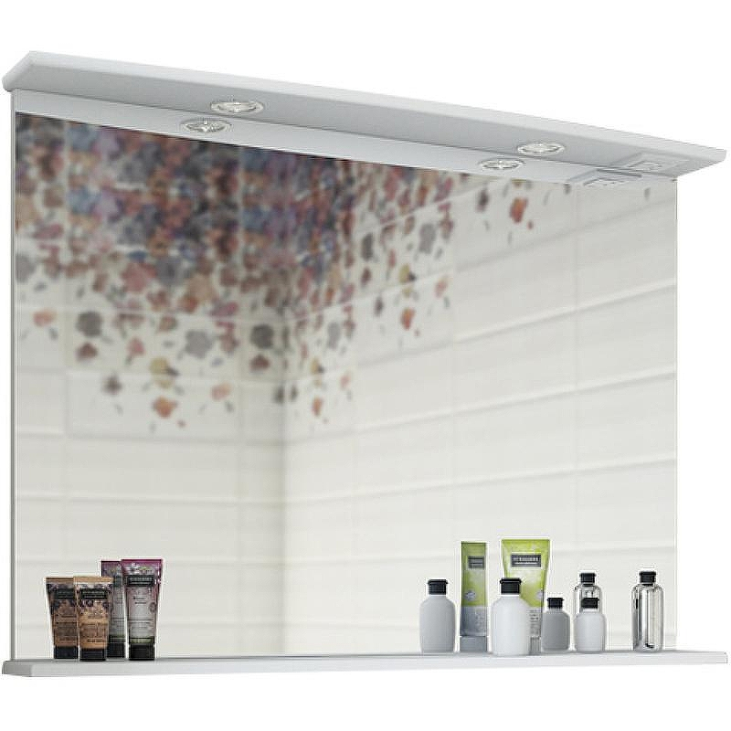 Зеркало Sanflor Софи 105 С0002225 с подсветкой Белое матовое, купить, цена, заказать, магазин, доставка, скидка, промокод, купить, цена, заказать, магазин, доставка, скидка, промокод