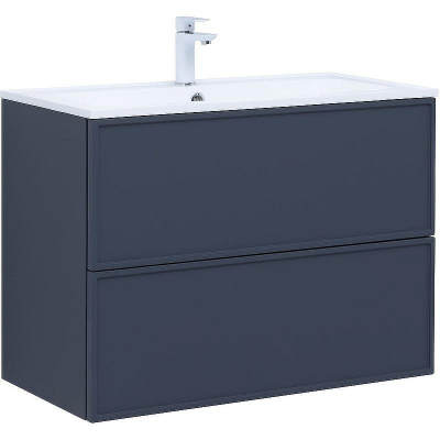 Тумба под раковину Aquanet Арт 90 313266 подвесная Маренго