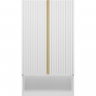 Подвесной шкаф Brevita Vega 60 VEG-08060-011 над стиральной машиной Белый матовый Золото, купить, цена, заказать, магазин, доставка, скидка, промокод, купить, цена, заказать, магазин, доставка, скидка, промокод