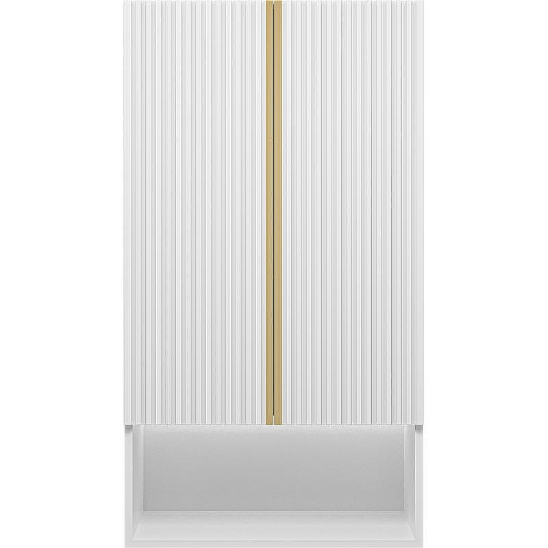 Подвесной шкаф Brevita Vega 60 VEG-08060-011 над стиральной машиной Белый матовый Золото, купить, цена, заказать, магазин, доставка, скидка, промокод, купить, цена, заказать, магазин, доставка, скидка, промокод