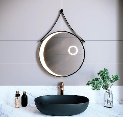 Зеркало RGW MR-01 60 72440301-04 с подсветкой Черное с сенсорным выключателем