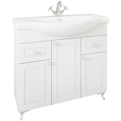 Тумба под раковину Sanflor Софи 75 С02643 Белая матовая