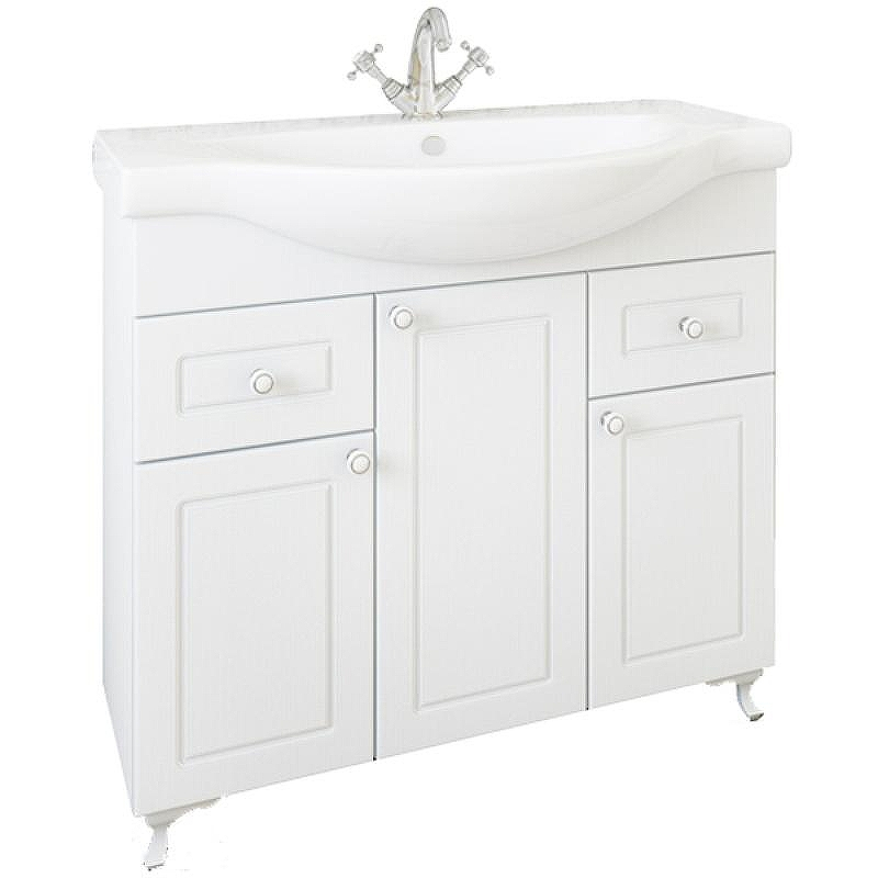 Тумба под раковину Sanflor Софи 75 С02643 Белая матовая, купить, цена, заказать, магазин, доставка, скидка, промокод, купить, цена, заказать, магазин, доставка, скидка, промокод