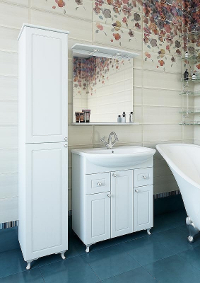 Тумба под раковину Sanflor Софи 75 С02643 Белая матовая