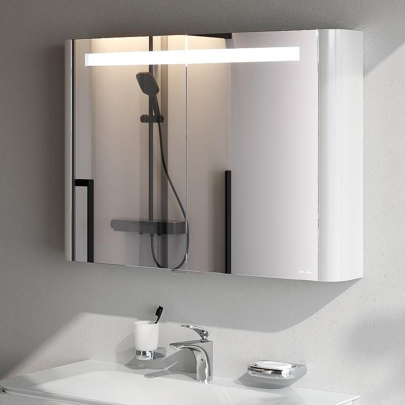 Зеркальный шкаф AM.PM Sensation 100 M30MCX1001WG с подсветкой Белый глянцевый, купить, цена, заказать, магазин, доставка, скидка, промокод, купить, цена, заказать, магазин, доставка, скидка, промокод