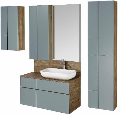 Подвесной шкаф Aquaton Мишель 43 1A243903MIX30 Дуб фьорд Дуб рустикальный