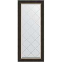 Зеркало Evoform Exclusive-G 124х54 BY 4530 с гравировкой в багетной раме - Черное дерево с золотом 71, купить, цена, заказать, магазин, доставка, скидка, промокод, купить, цена, заказать, магазин, доставка, скидка, промокод