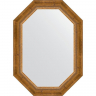 Зеркало Evoform Octagon 53x73 BY 7113 в багетной раме - Состаренная бронза с плетением 70, купить, цена, заказать, магазин, доставка, скидка, промокод, купить, цена, заказать, магазин, доставка, скидка, промокод