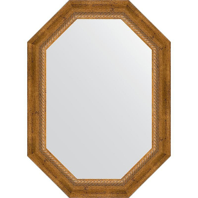 Зеркало Evoform Octagon 53x73 BY 7113 в багетной раме - Состаренная бронза с плетением 70