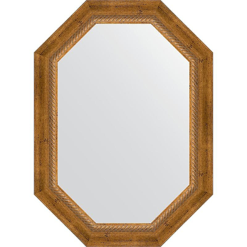 Зеркало Evoform Octagon 53x73 BY 7113 в багетной раме - Состаренная бронза с плетением 70, купить, цена, заказать, магазин, доставка, скидка, промокод, купить, цена, заказать, магазин, доставка, скидка, промокод