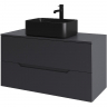 Тумба с раковиной Orange Line 100 Li-100TugMDF+B02-460MB подвесная Графит матовый, купить, цена, заказать, магазин, доставка, скидка, промокод, купить, цена, заказать, магазин, доставка, скидка, промокод