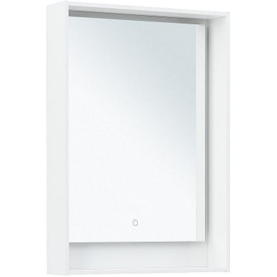 Зеркало Aquanet Милан 60 306380 с подсветкой Белый глянец с сенсорным выключателем