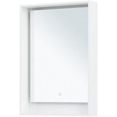 Зеркало Aquanet Милан 60 306380 с подсветкой Белый глянец с сенсорным выключателем