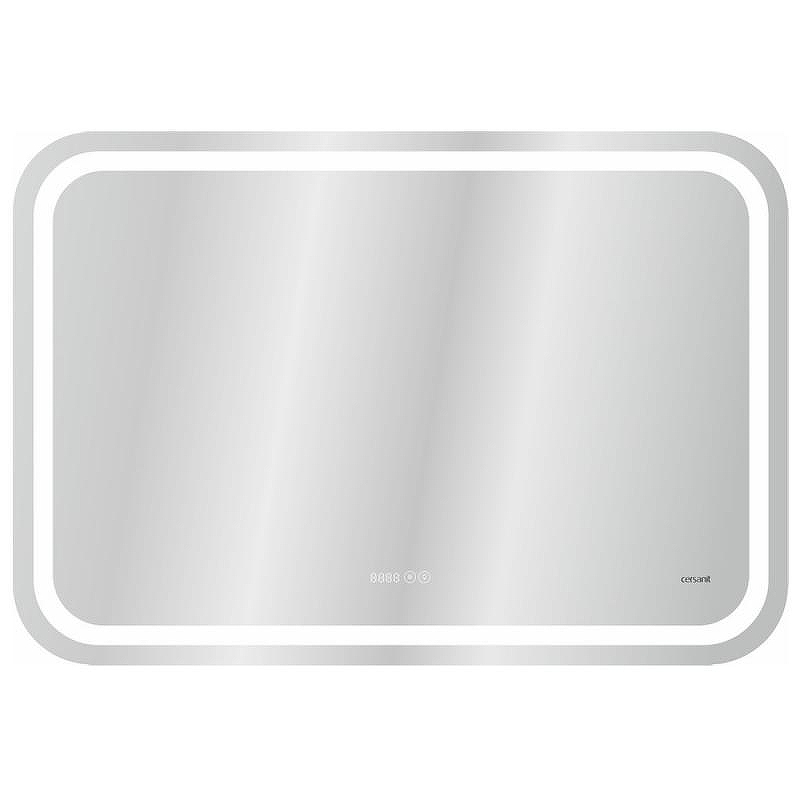 Зеркало Cersanit Led 050 Design Pro 80 KN-LU-LED050*80-p-Os с подсветкой с часами и подогревом, купить, цена, заказать, магазин, доставка, скидка, промокод, купить, цена, заказать, магазин, доставка, скидка, промокод