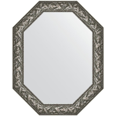 Зеркало Evoform Polygon 98х78 BY 7228 в багетной раме - Византия серебро 99