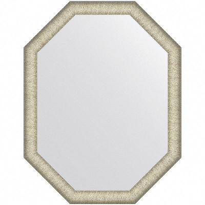 Зеркало Evoform Octagon 90x70 BY 7427 в багетной раме - Брашированное серебро 59