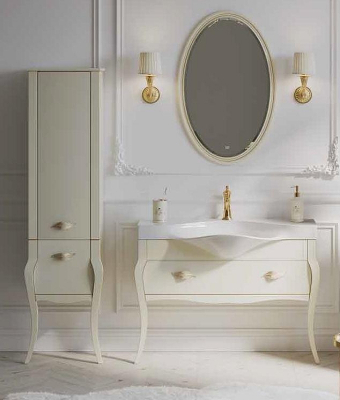 Зеркало Clarberg Borgia 65 BOR0210BG Слоновая кость Патина золото