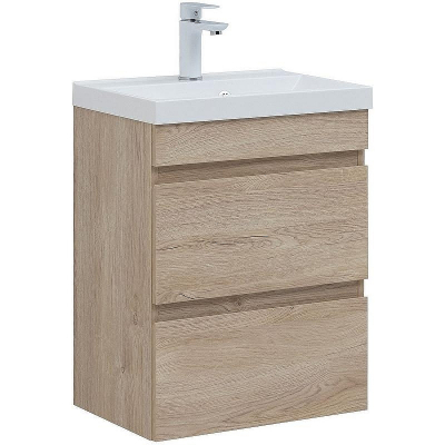Тумба под раковину Aquanet Нота New 50 334196 подвесная Дуб светлый