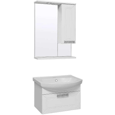 Тумба под раковину Runo Монро 55 00-00000458 подвесная Белая