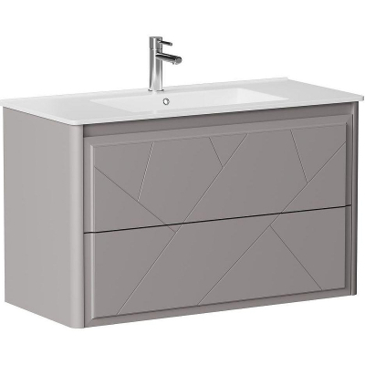 Тумба под раковину Allen Brau Paris 100 1.360002.PGM подвесная Платина матовый