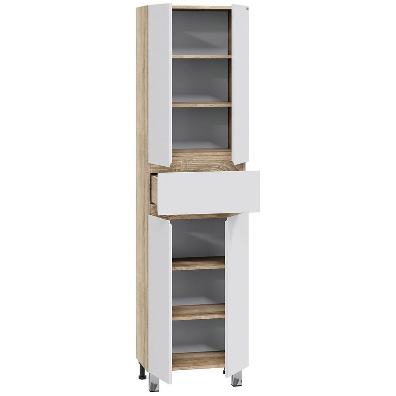 Шкаф пенал СанТа Марс 50 700429 Белый Янтарное дерево, купить, цена, заказать, магазин, доставка, скидка, промокод, купить, цена, заказать, магазин, доставка, скидка, промокод