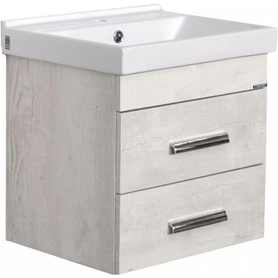 Тумба с раковиной Comforty Никосия 50П 00-00017091 подвесная Дуб белый