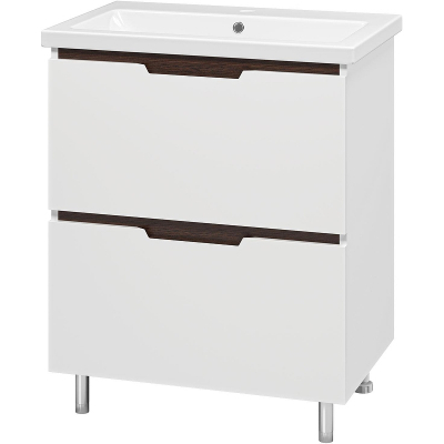 Тумба с раковиной Misty Лайм 70 УТ000001175 Белая