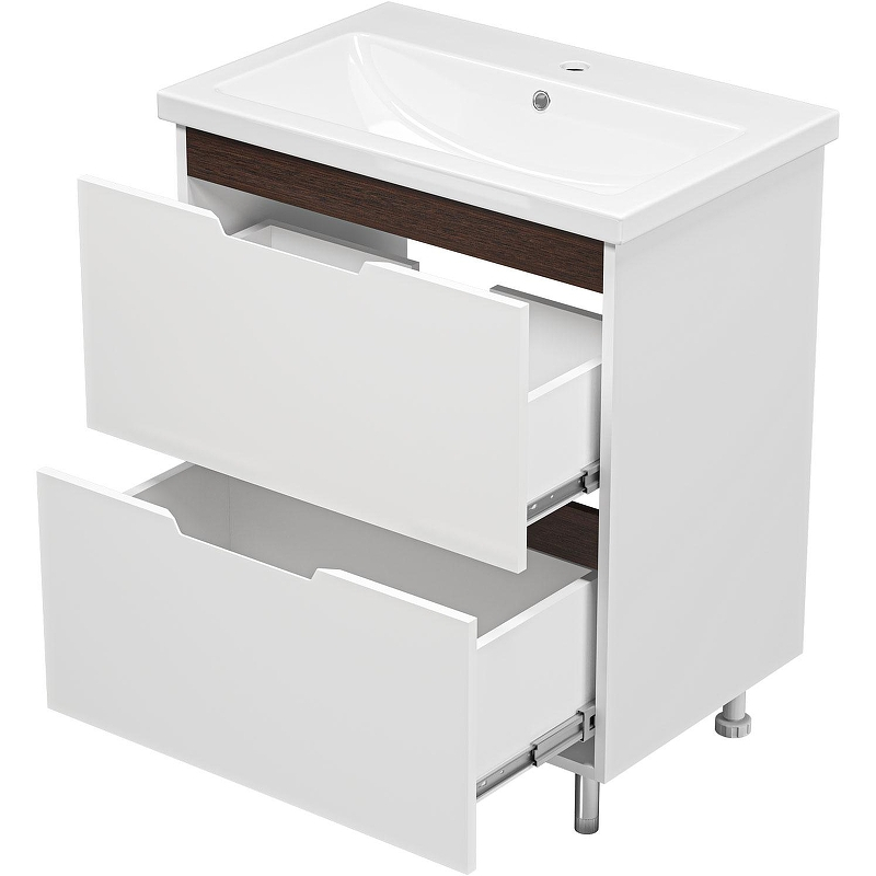 Тумба с раковиной Misty Лайм 70 УТ000001175 Белая, купить, цена, заказать, магазин, доставка, скидка, промокод, купить, цена, заказать, магазин, доставка, скидка, промокод