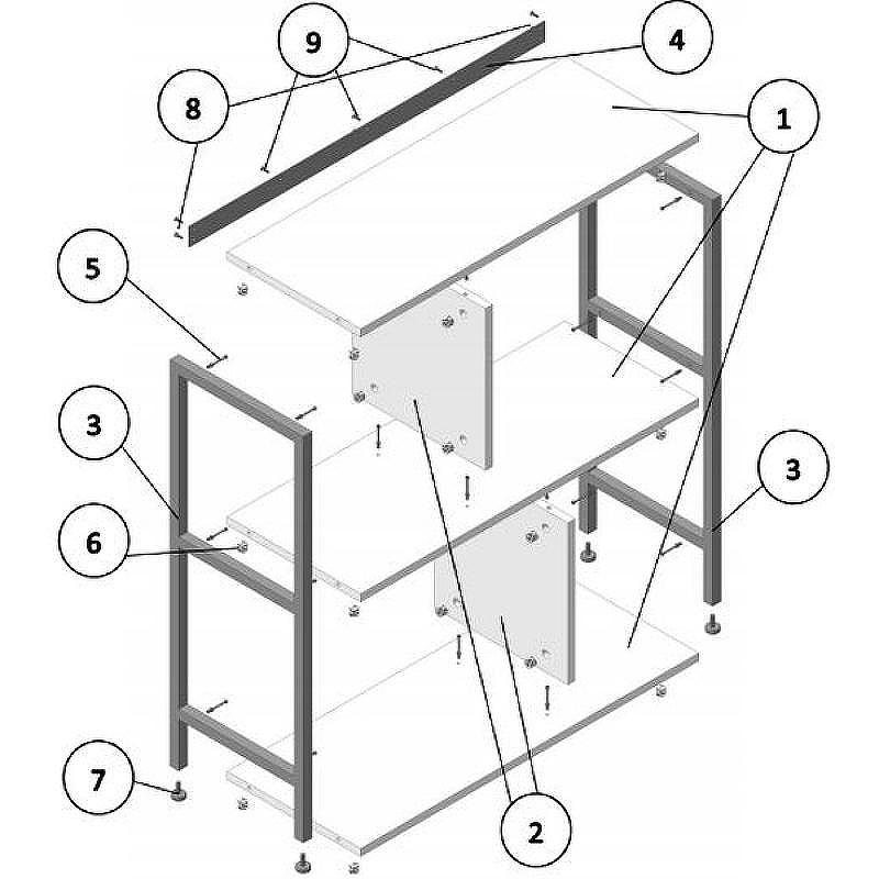 Стеллаж Sanflor Лофт №3 80 С08091 напольный Светлое северное дерево, купить, цена, заказать, магазин, доставка, скидка, промокод, купить, цена, заказать, магазин, доставка, скидка, промокод