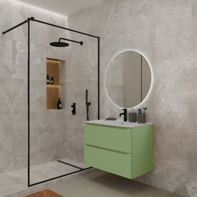 Тумба под раковину ЗОВ Дион 100 D100F подвесная цвет Фисташковый