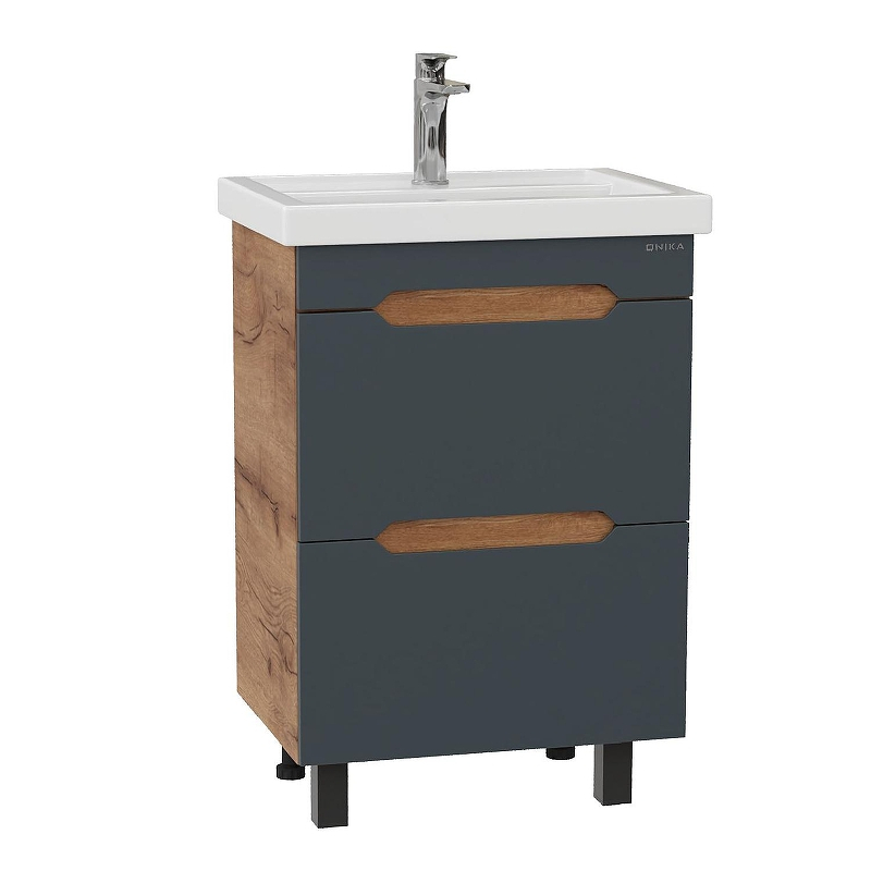 Тумба под раковину Onika Айленд 50 105042 цвет Дуб крафт золотой Графит, купить, цена, заказать, магазин, доставка, скидка, промокод, купить, цена, заказать, магазин, доставка, скидка, промокод