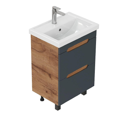 Тумба под раковину Onika Айленд 50 105042 цвет Дуб крафт золотой Графит