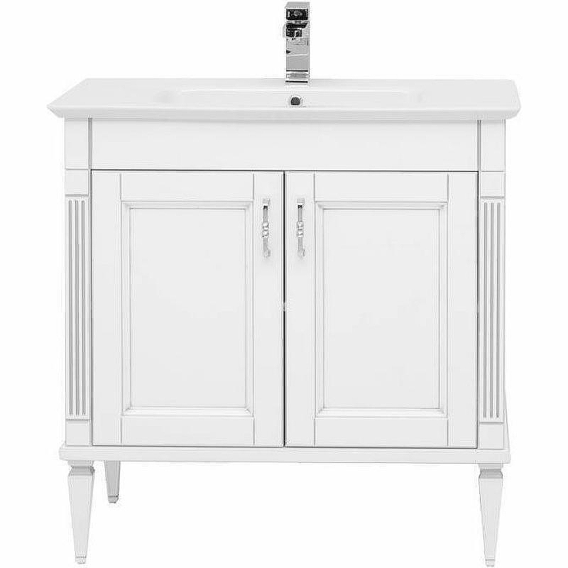 Тумба с раковиной Aquanet Селена 70 273435 Белая Серебро, купить, цена, заказать, магазин, доставка, скидка, промокод, купить, цена, заказать, магазин, доставка, скидка, промокод