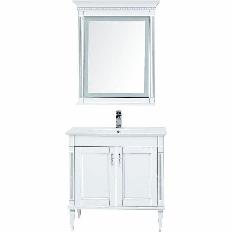 Тумба с раковиной Aquanet Селена 70 273435 Белая Серебро, купить, цена, заказать, магазин, доставка, скидка, промокод, купить, цена, заказать, магазин, доставка, скидка, промокод