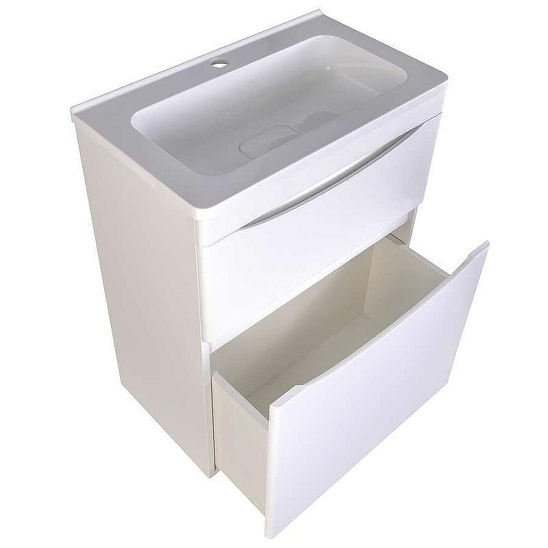 Тумба под раковину Style Line Бергамо 60 СС-00002307 Белая антискрейч, купить, цена, заказать, магазин, доставка, скидка, промокод, купить, цена, заказать, магазин, доставка, скидка, промокод