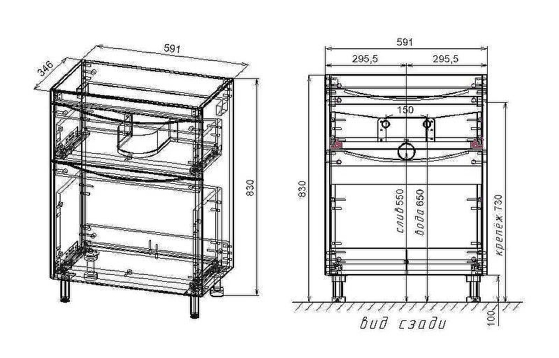 Тумба под раковину Style Line Бергамо 60 СС-00002307 Белая антискрейч, купить, цена, заказать, магазин, доставка, скидка, промокод, купить, цена, заказать, магазин, доставка, скидка, промокод