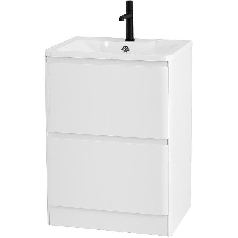 Тумба под раковину BelBagno 60 ALBANO-600-2C-PIA-BL Bianco Lucido, купить, цена, заказать, магазин, доставка, скидка, промокод, купить, цена, заказать, магазин, доставка, скидка, промокод