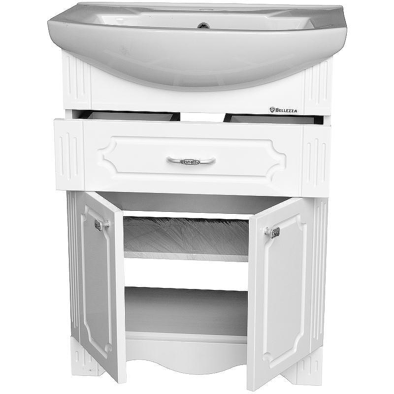 Тумба под раковину Bellezza Кантри 65 4639910690016 Белая, купить, цена, заказать, магазин, доставка, скидка, промокод, купить, цена, заказать, магазин, доставка, скидка, промокод