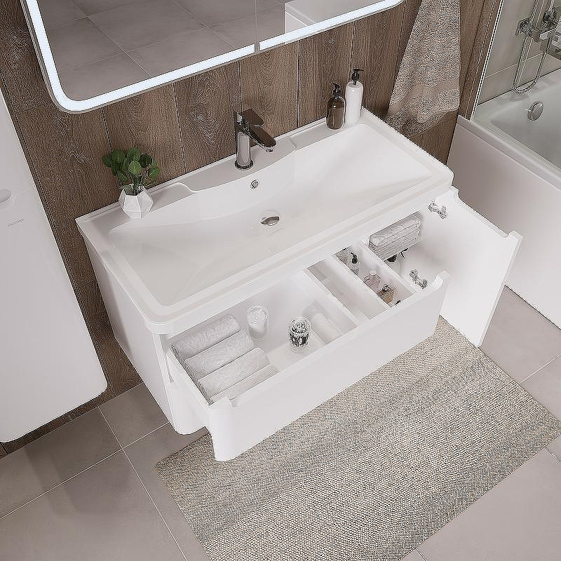 Тумба под раковину Grossman Адель 90 109003 подвесная Белая, купить, цена, заказать, магазин, доставка, скидка, промокод, купить, цена, заказать, магазин, доставка, скидка, промокод