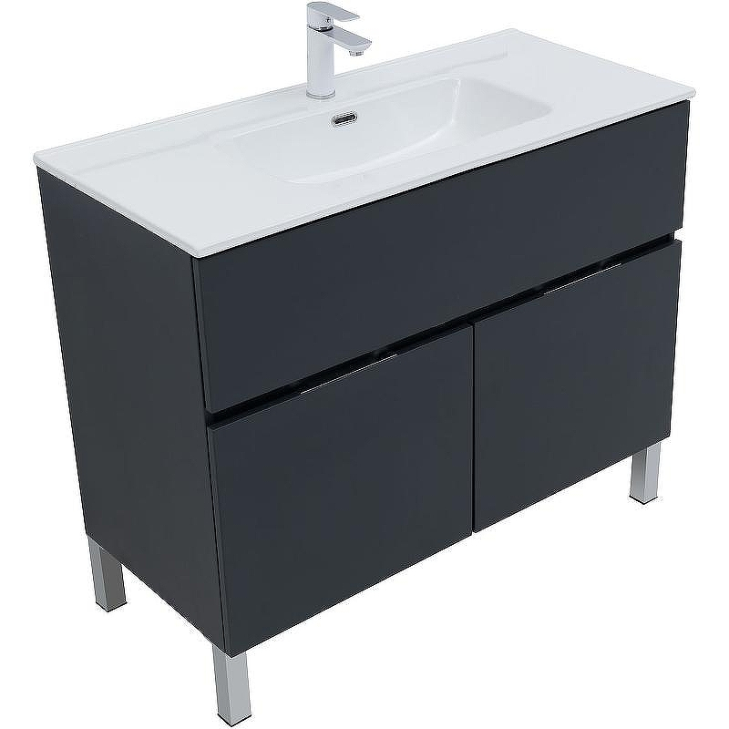 Тумба под раковину Aquanet Алвита New 100 277555 Антрацит, купить, цена, заказать, магазин, доставка, скидка, промокод, купить, цена, заказать, магазин, доставка, скидка, промокод