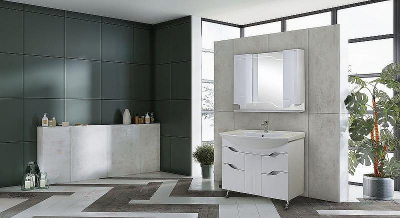 Зеркало со шкафом Onika Веронэлла 100 210506 Белое