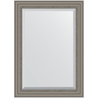 Зеркало Evoform Exclusive 106х76 BY 1297 с фацетом в багетной раме - Римское серебро 88