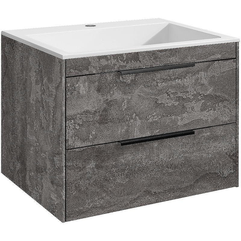 Тумба под раковину Vincea Chiara 2D 60 VMC-2C2600GS подвесная G.Stone, купить, цена, заказать, магазин, доставка, скидка, промокод, купить, цена, заказать, магазин, доставка, скидка, промокод